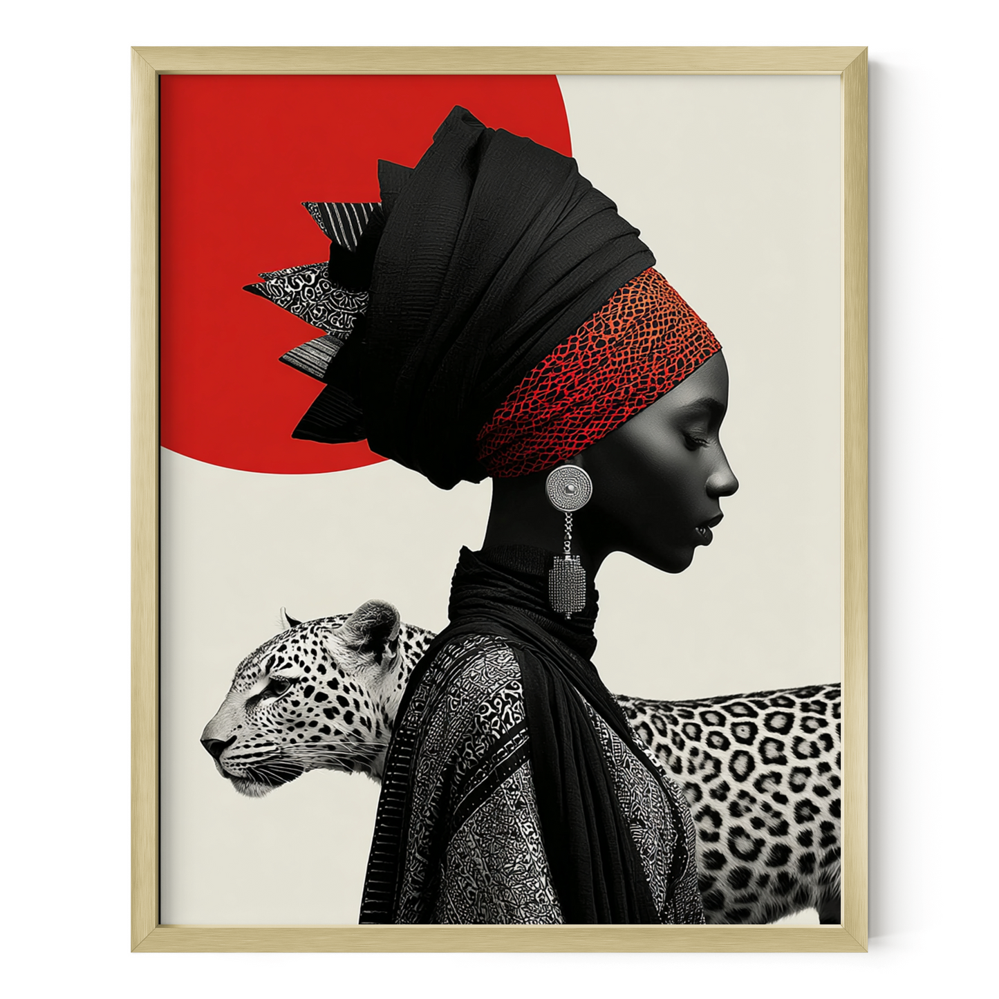 Crowned in Bloom Afro Royalty in Full Bloom Wall Art