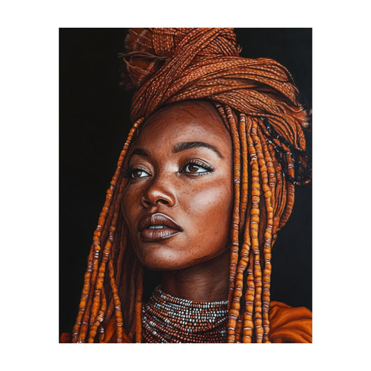 Queen of the Continent Wall Art, Braided Majesty, African Wall Art, Black Wall Art, Black Culture, Black Art, African American Woman Art