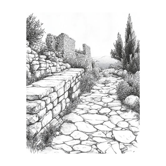 Ancient Ruins & Mediterranean Coast of Cyprus Wall Art