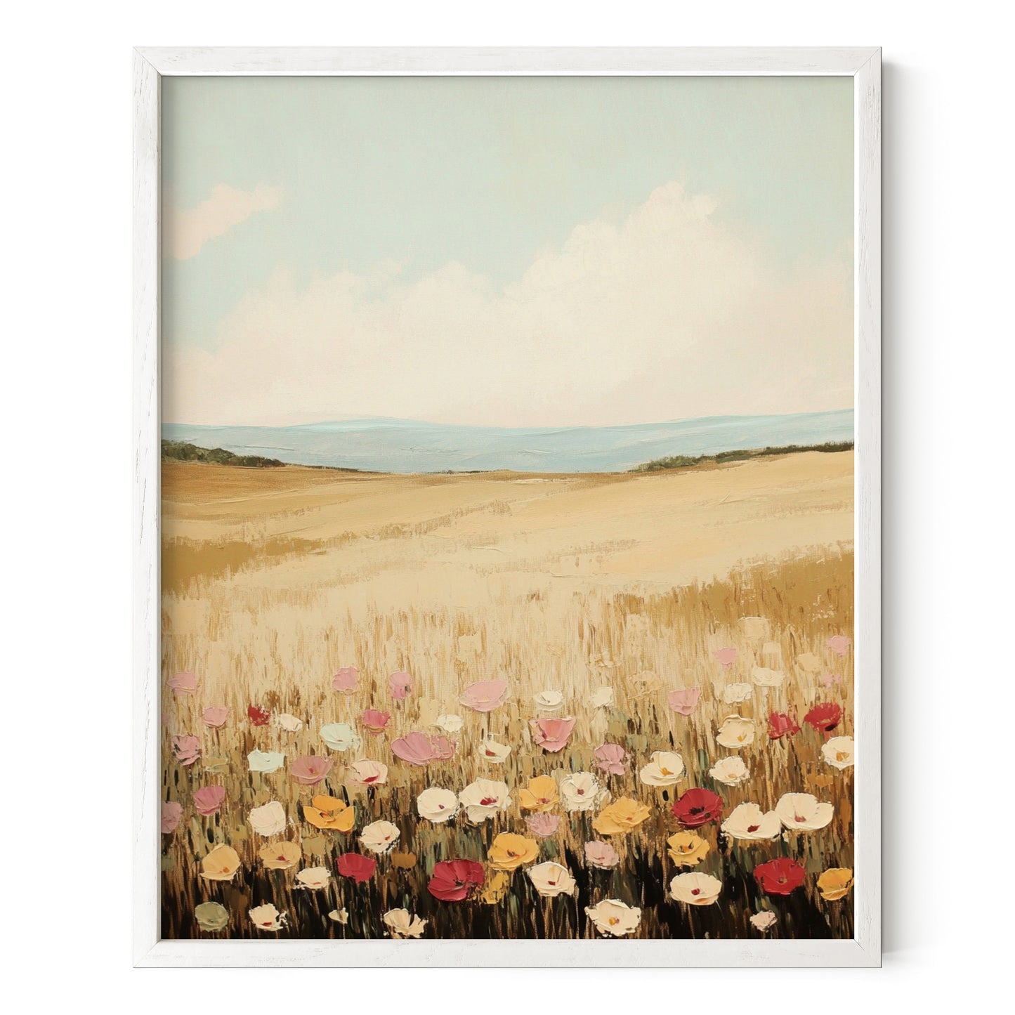 Blooming Wildflower Path – Rustic Floral & Nature Wall Art