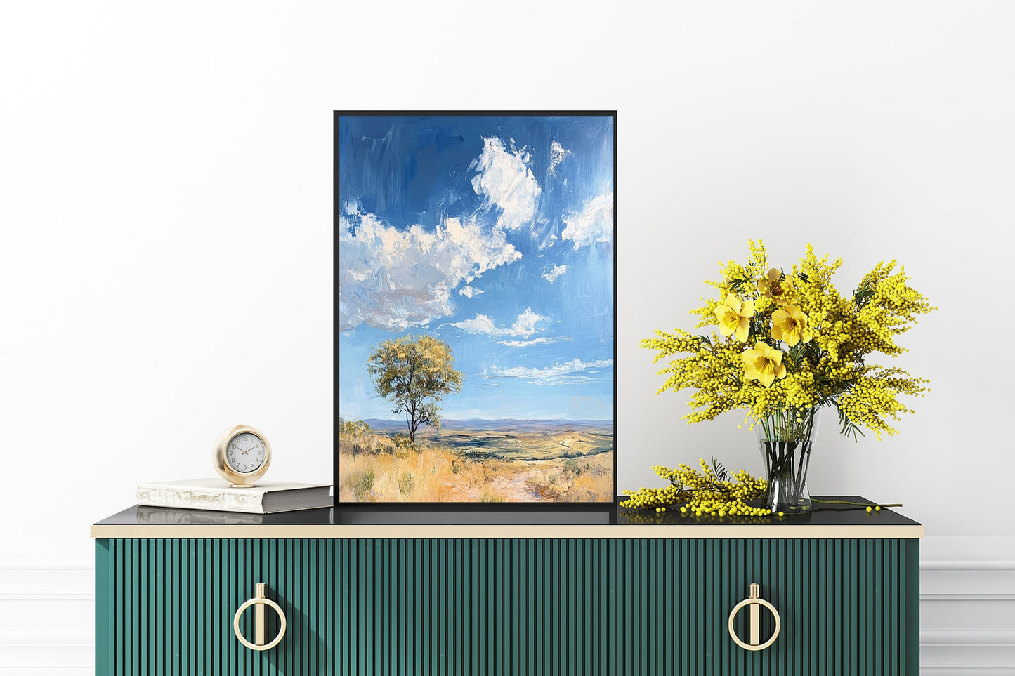 Whispers of the Oasis Tree – Rustic Landscape & Tree Wall Art