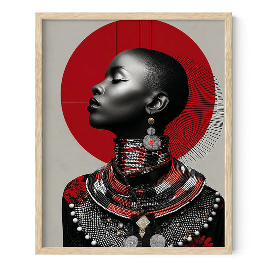 Earth and Elegance The Ochre Beauty of Himba Heritage Wall Art