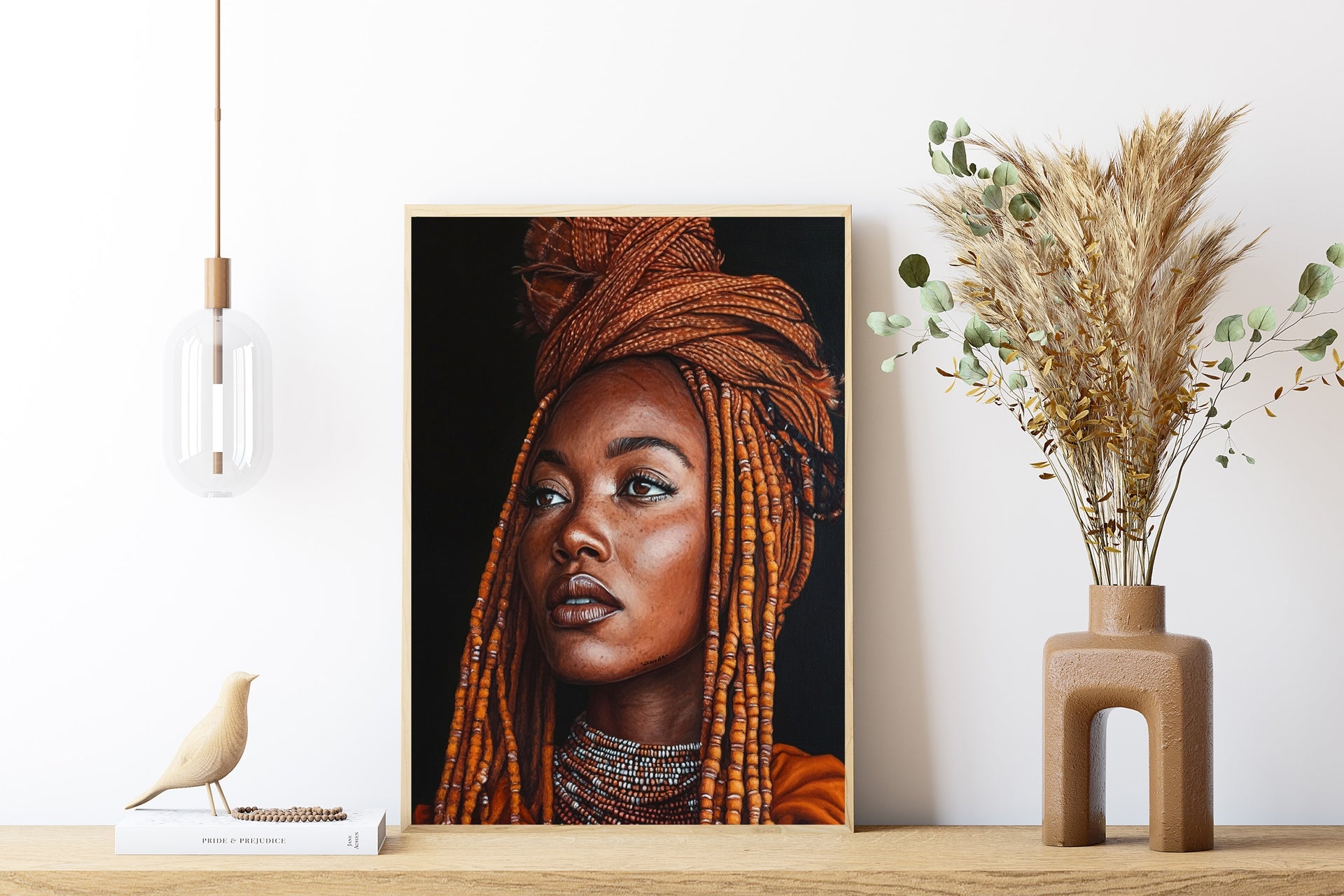 Queen of the Continent Wall Art, Braided Majesty, African Wall Art, Black Wall Art, Black Culture, Black Art, African American Woman Art 