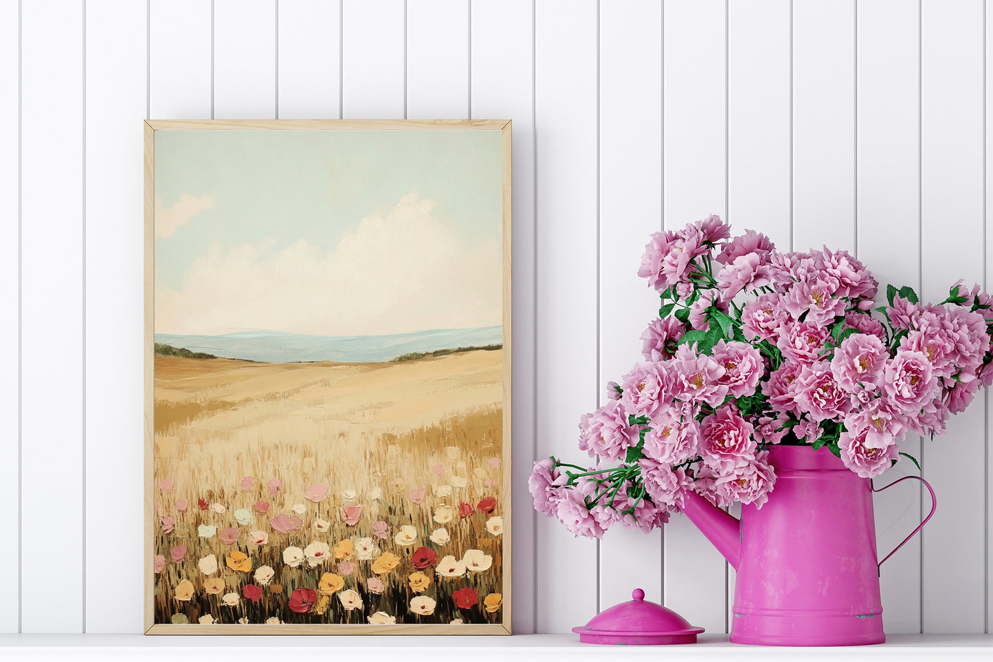 Blooming Wildflower Path – Rustic Floral & Nature Wall Art
