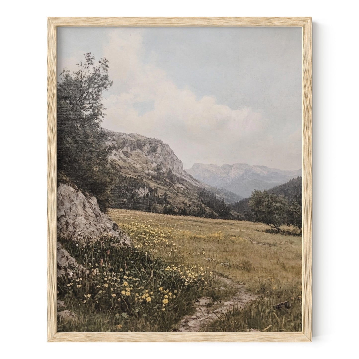 Tranquil Mountain Meadow Wall Art