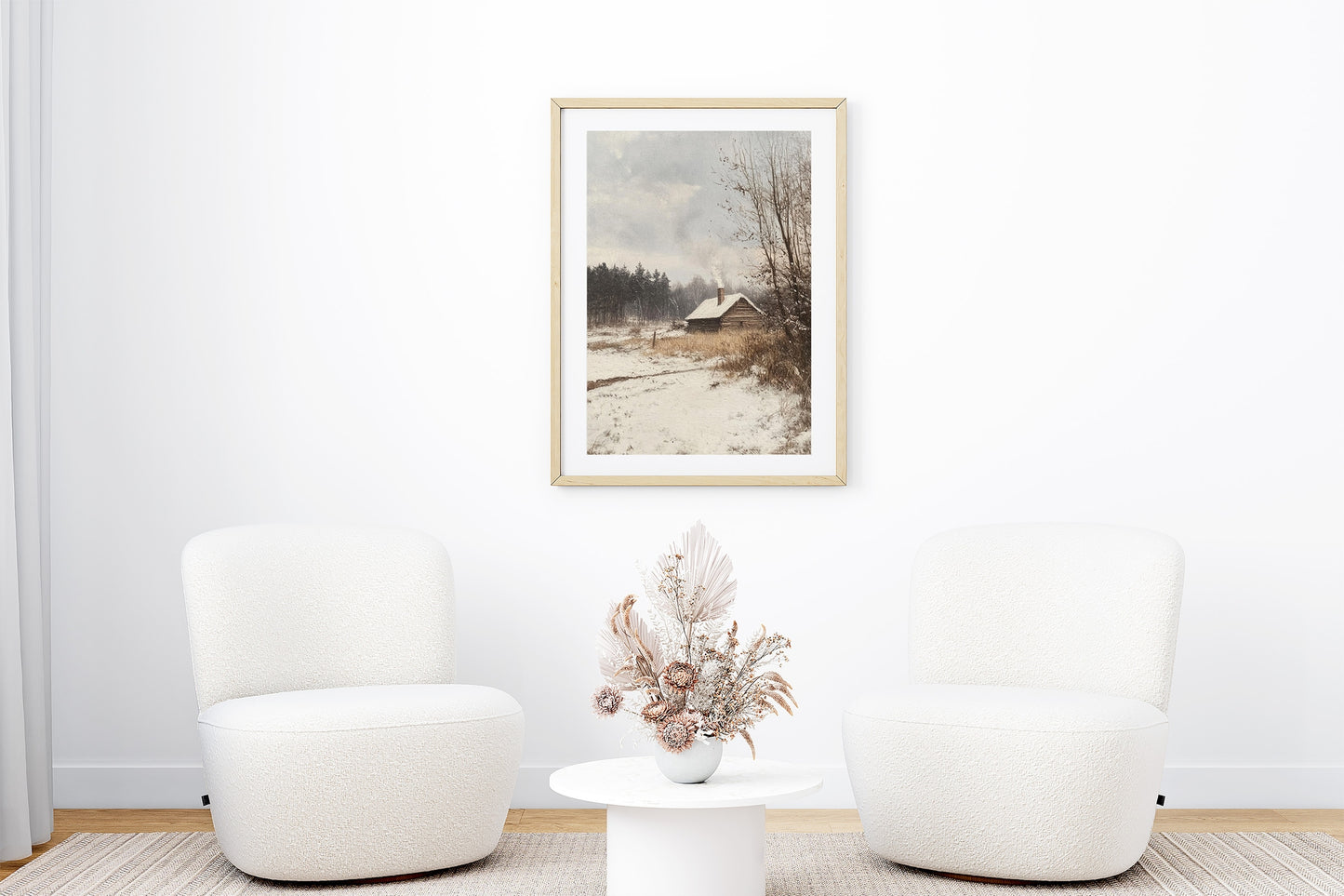 Cozy Cabin in the Snow Wall Art