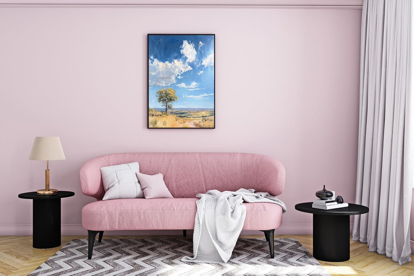 Whispers of the Oasis Tree – Rustic Landscape & Tree Wall Art