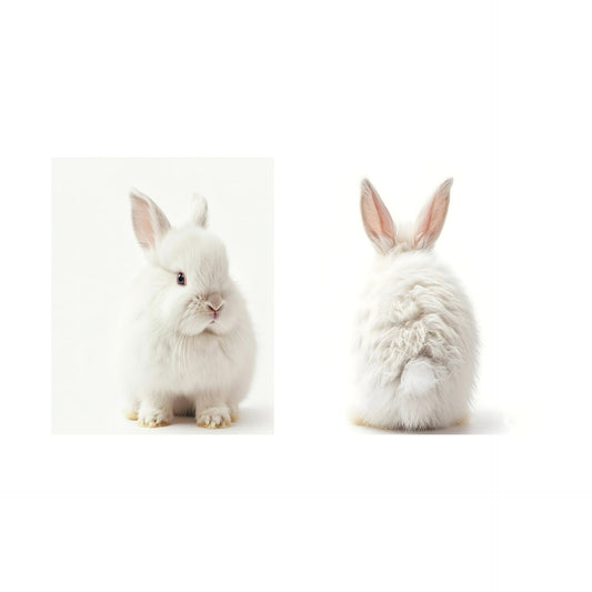 Baby Rabbit Nursery Baby Animal Wall Art, Set of 2