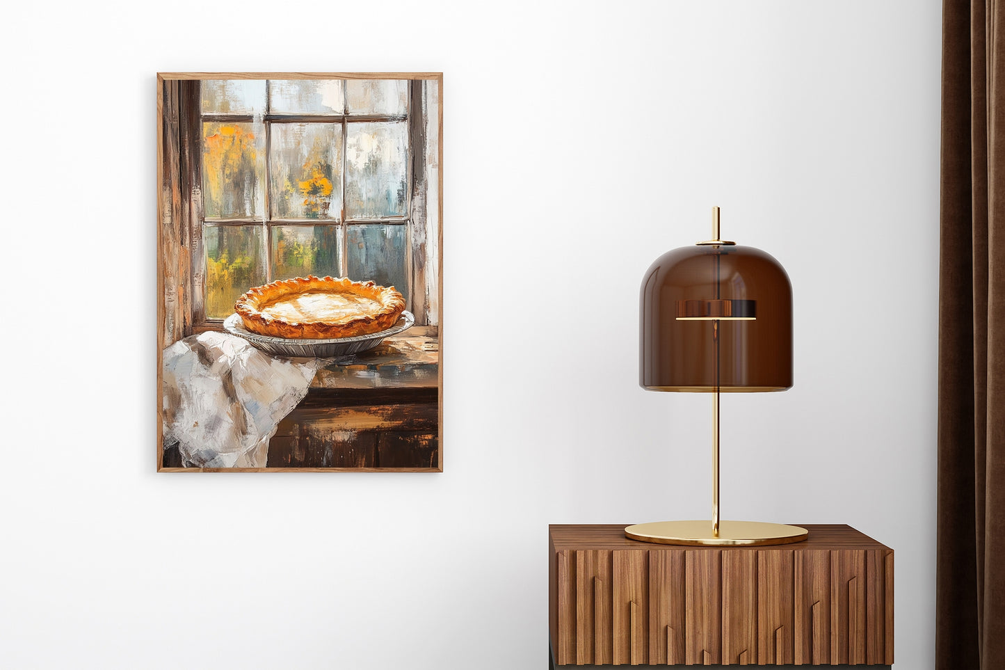 Warm Apple Pie in the Window Wall Art