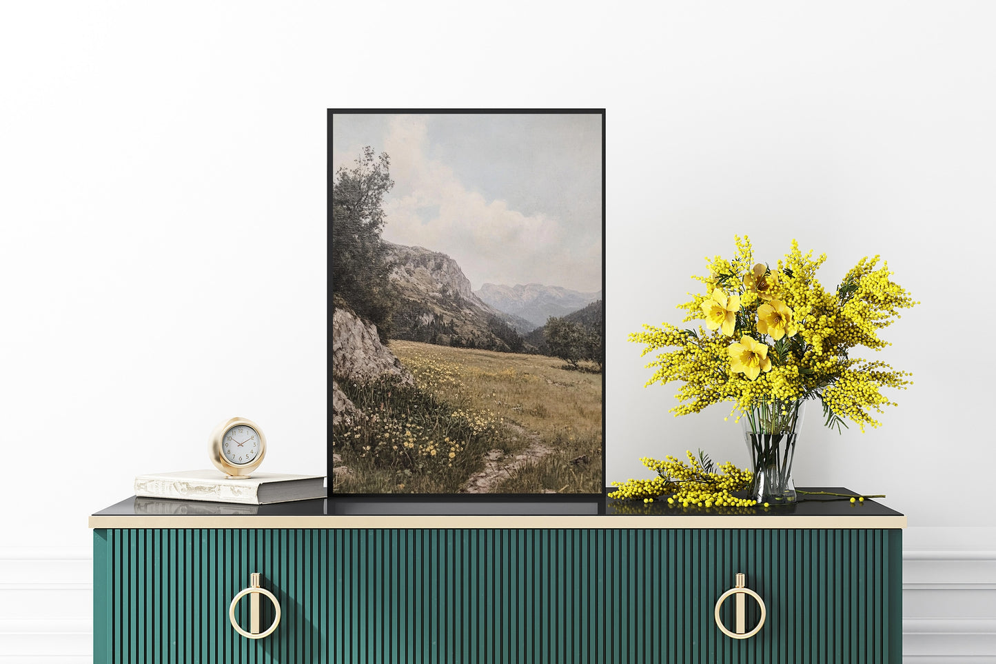 Tranquil Mountain Meadow Wall Art
