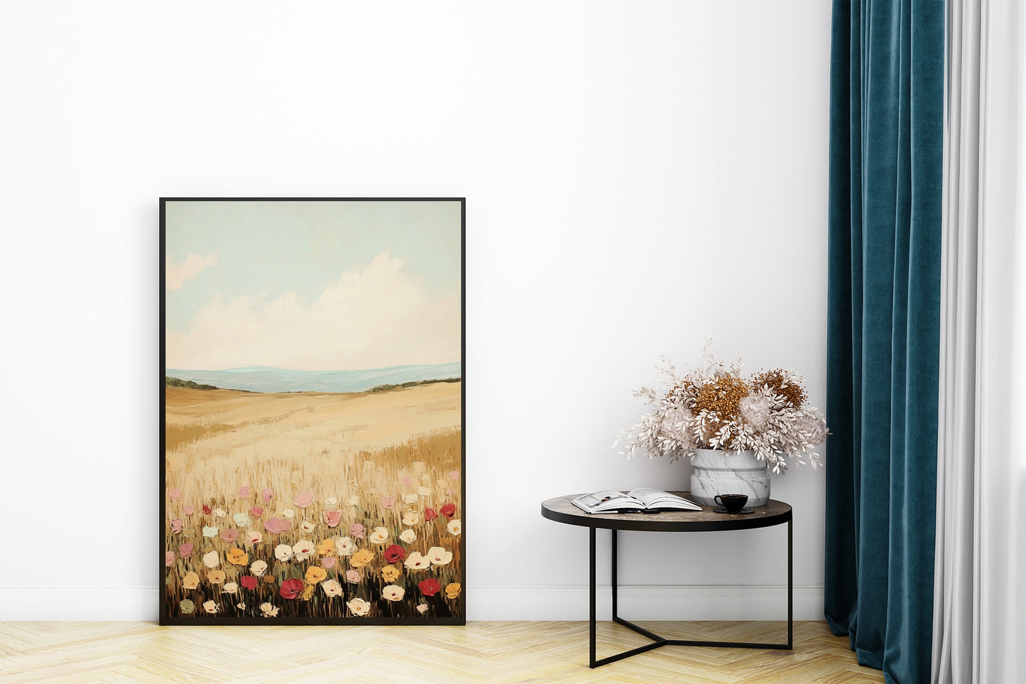 Blooming Wildflower Path – Rustic Floral & Nature Wall Art