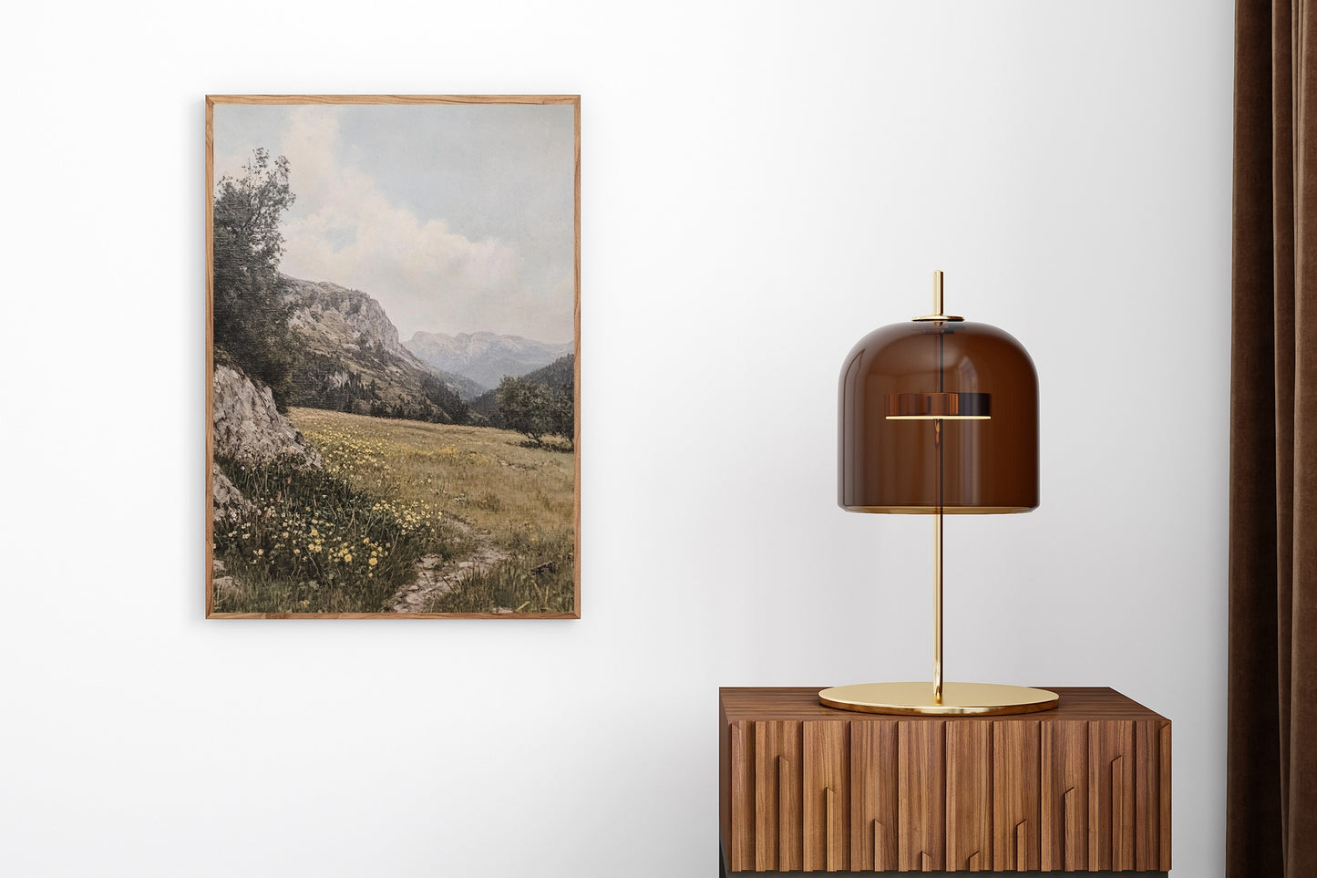 Tranquil Mountain Meadow Wall Art