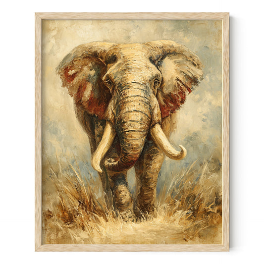 Elephant Stroll Through the Savannah Wall Art