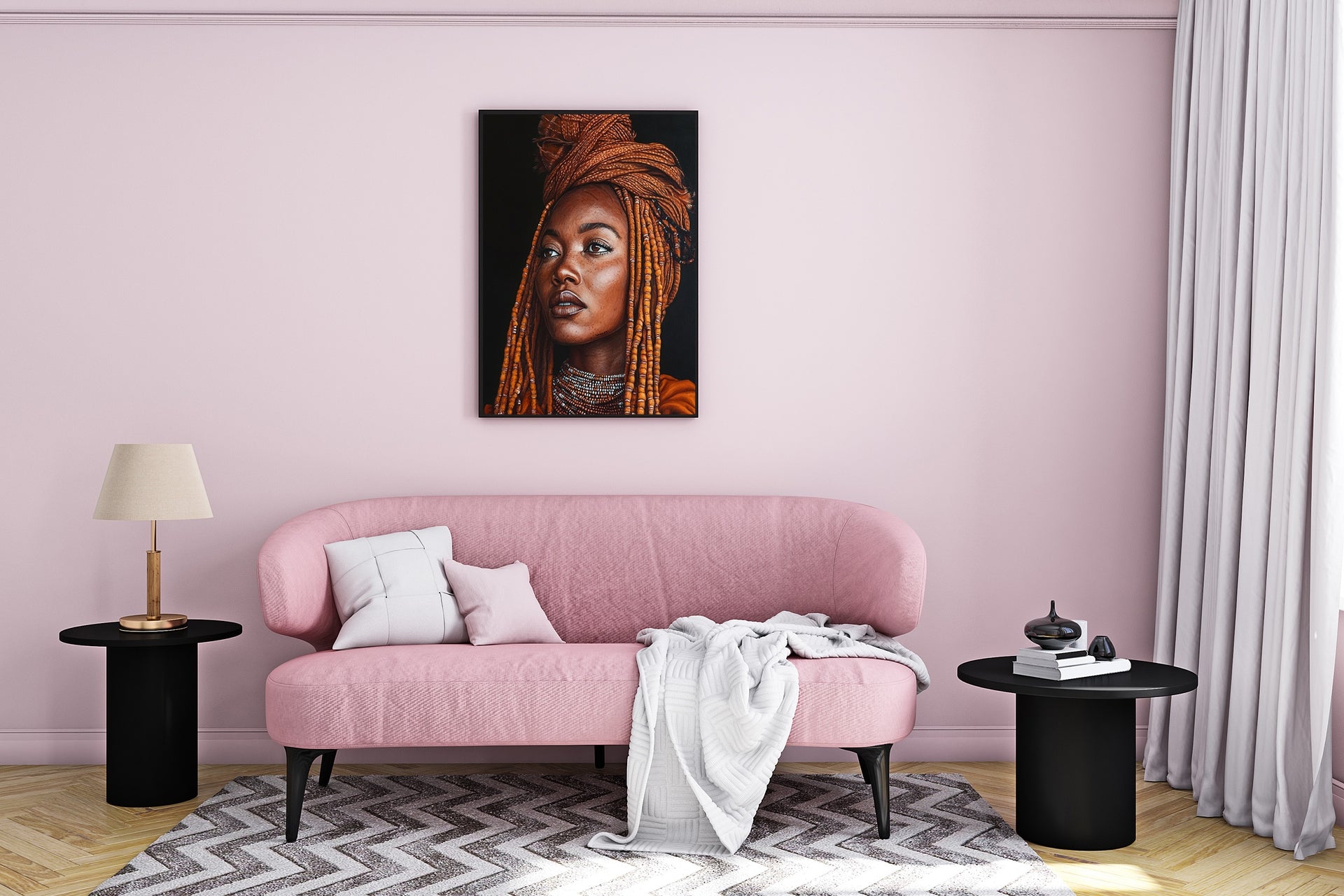 Queen of the Continent Wall Art, Braided Majesty, African Wall Art, Black Wall Art, Black Culture, Black Art, African American Woman Art 