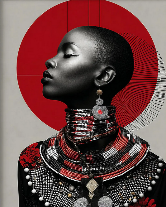 Earth and Elegance The Ochre Beauty of Himba Heritage Wall Art