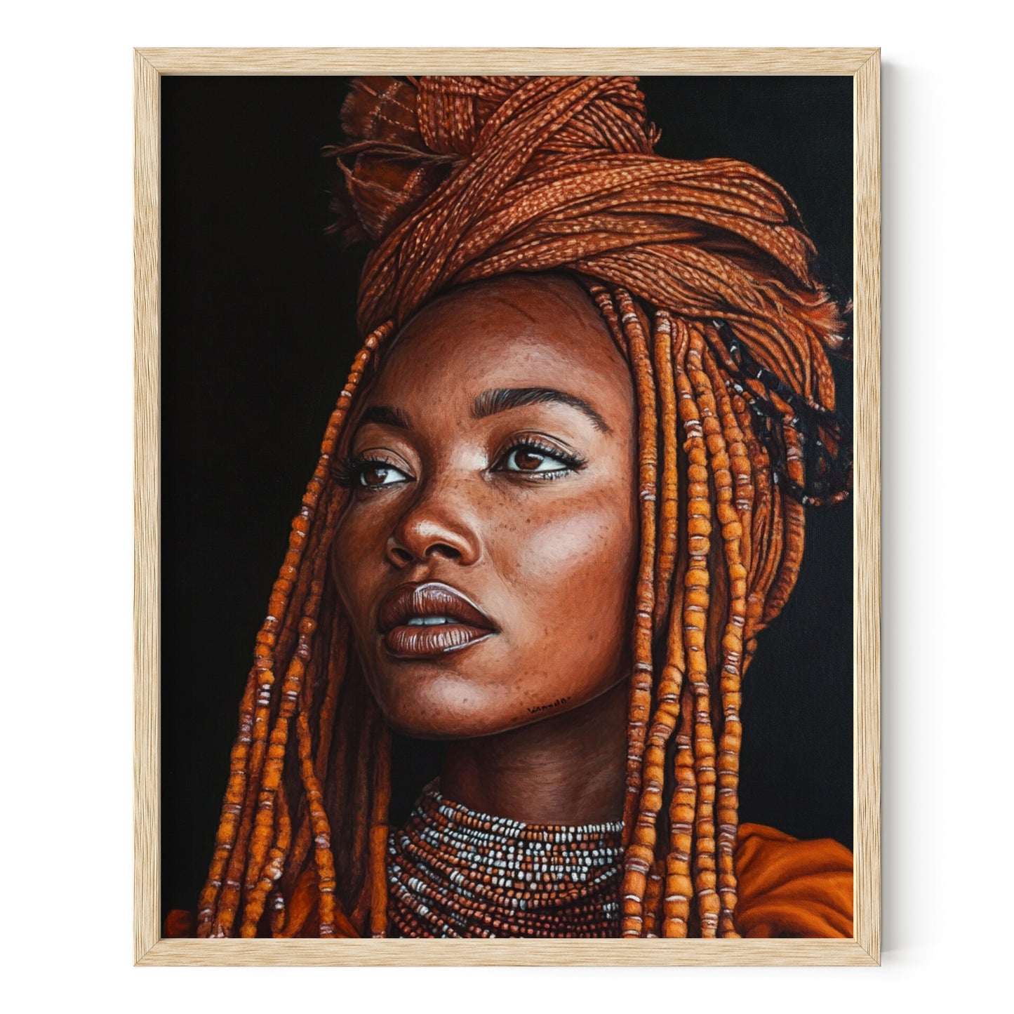 Queen of the Continent Wall Art, Braided Majesty, African Wall Art, Black Wall Art, Black Culture, Black Art, African American Woman Art 