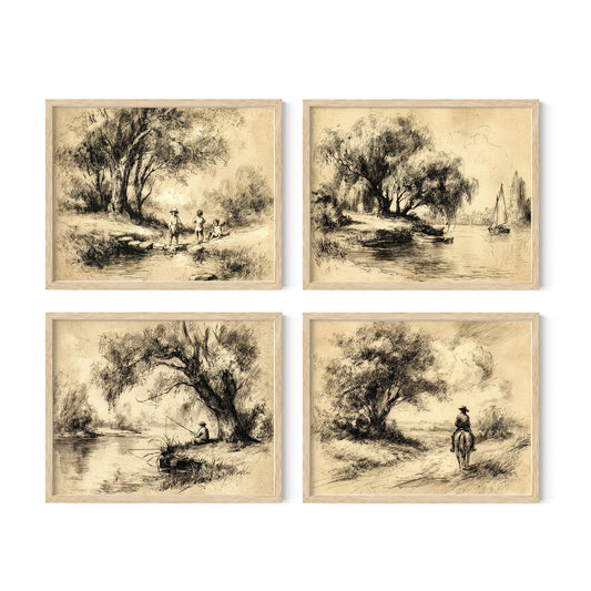 Neutral Aesthetic Decor Wall Art Set