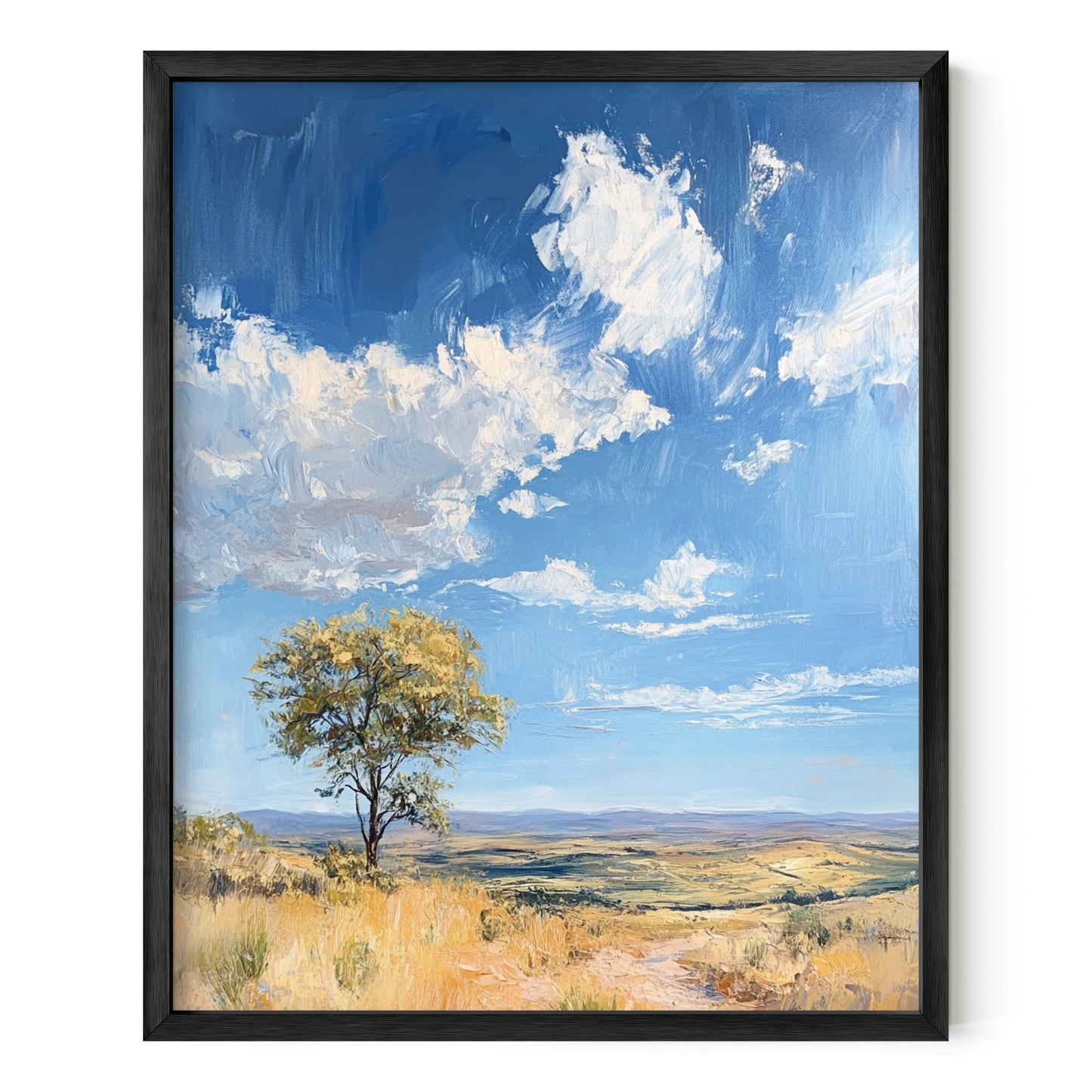 Whispers of the Oasis Tree – Rustic Landscape & Tree Wall Art