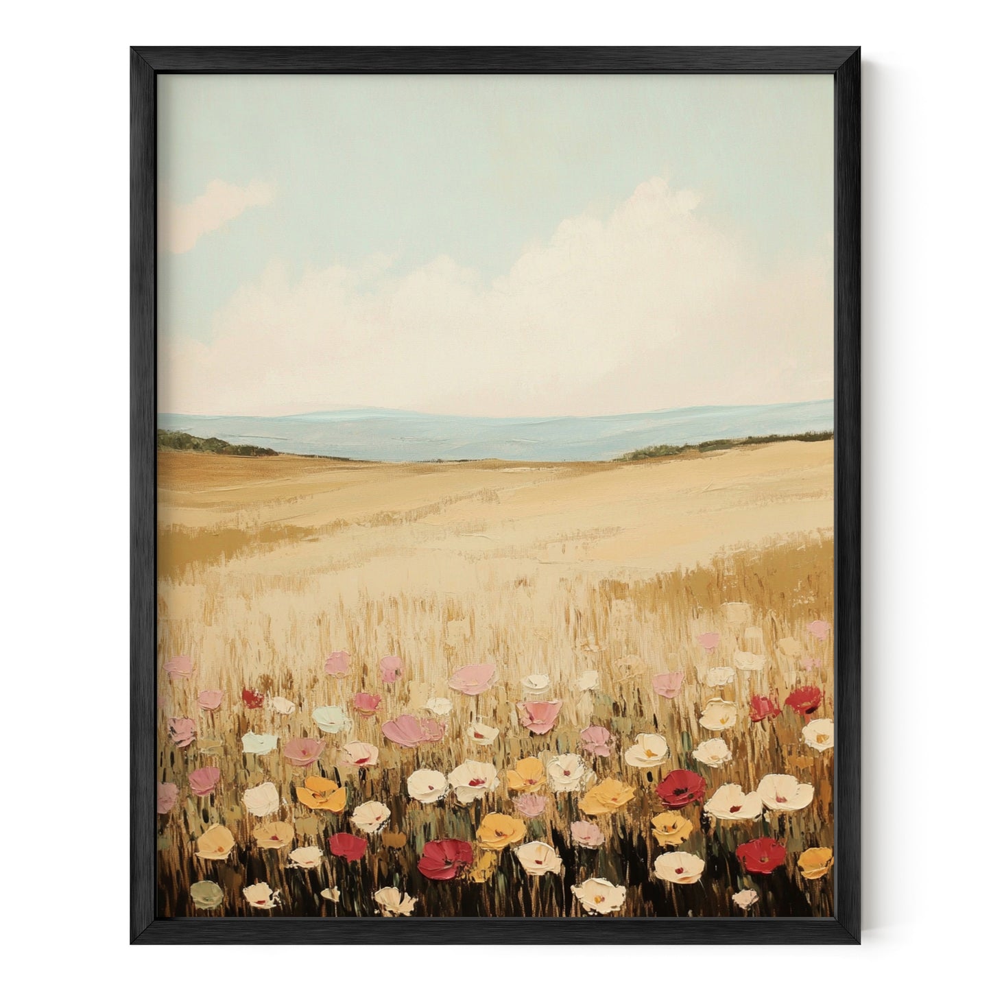 Blooming Wildflower Path – Rustic Floral & Nature Wall Art