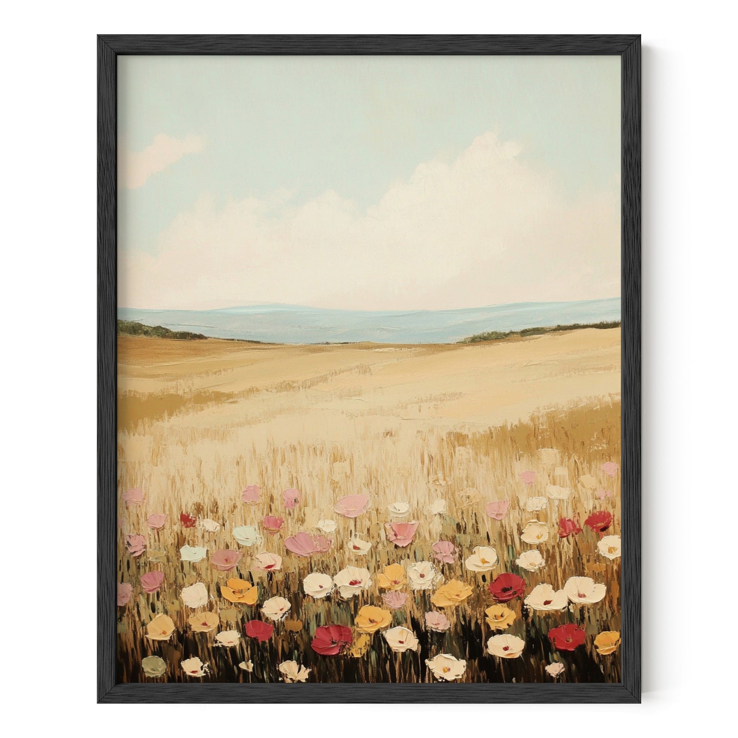 Blooming Wildflower Path – Rustic Floral & Nature Wall Art