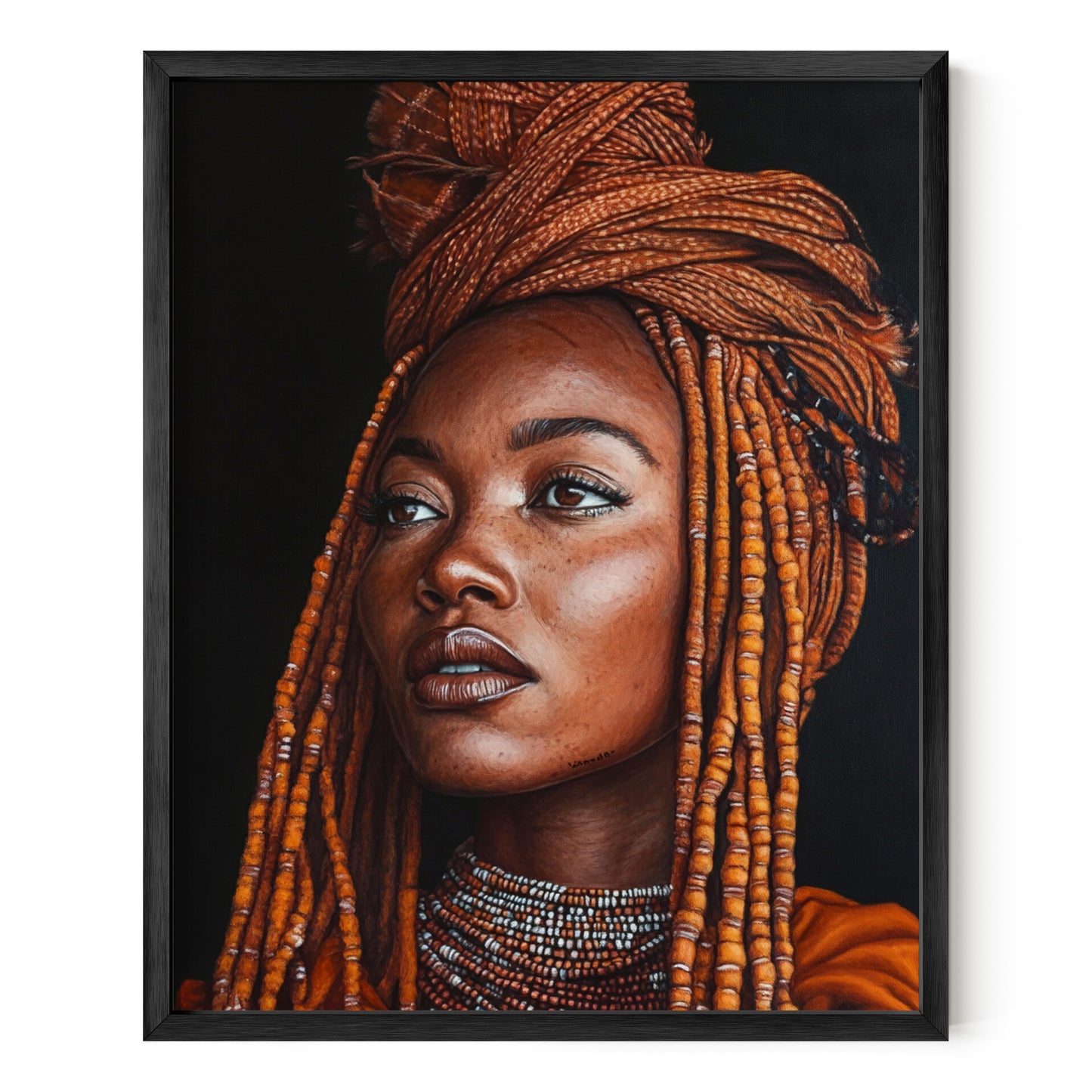 Queen of the Continent Wall Art, Braided Majesty, African Wall Art, Black Wall Art, Black Culture, Black Art, African American Woman Art 