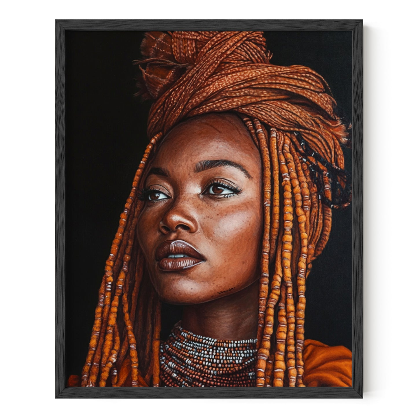 Queen of the Continent Wall Art, Braided Majesty, African Wall Art, Black Wall Art, Black Culture, Black Art, African American Woman Art 