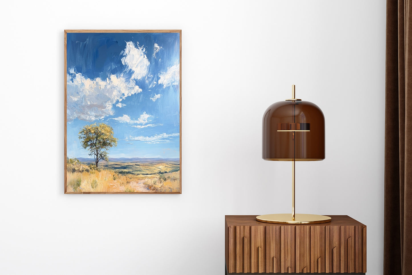 Whispers of the Oasis Tree – Rustic Landscape & Tree Wall Art