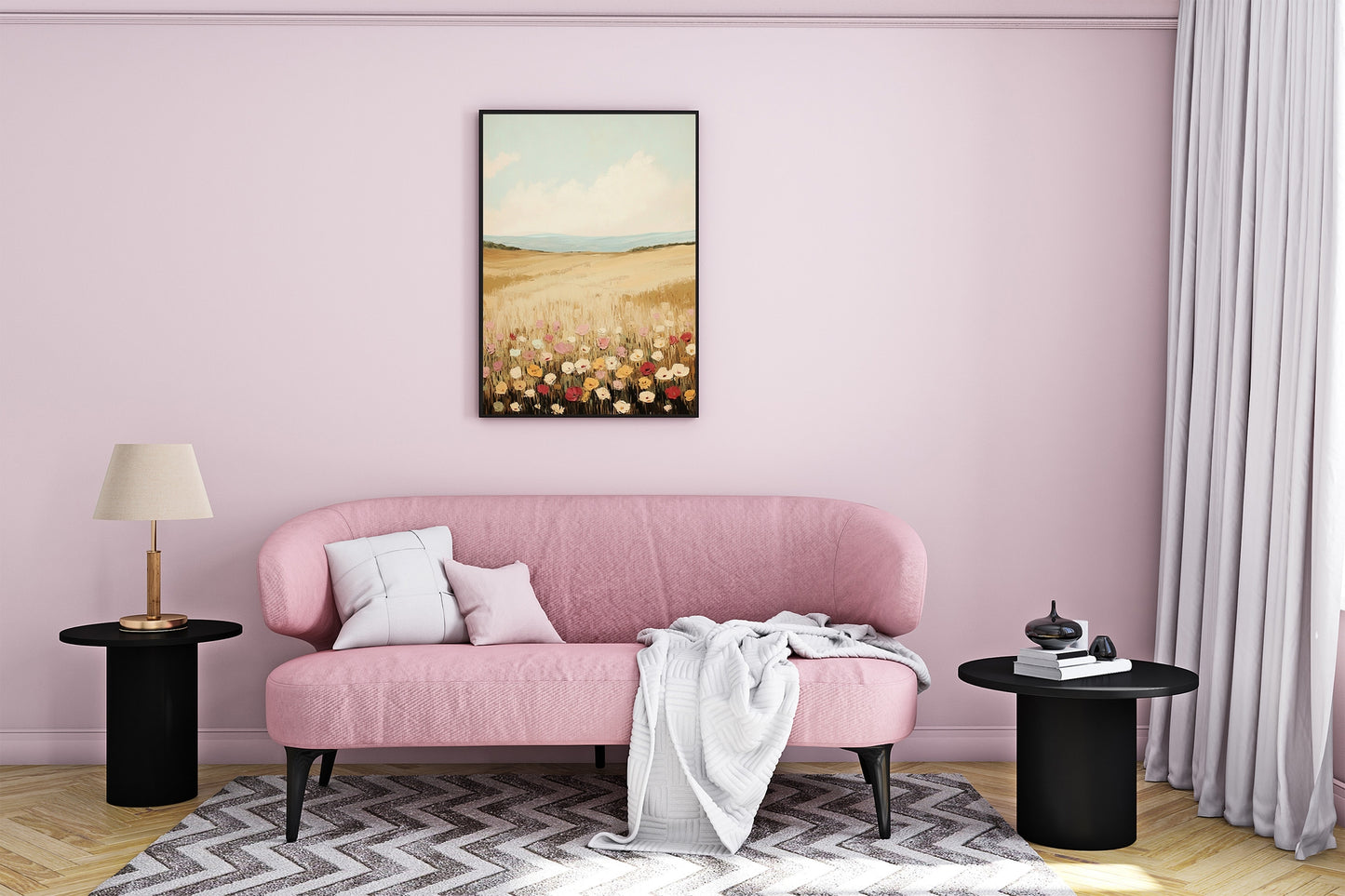 Blooming Wildflower Path – Rustic Floral & Nature Wall Art