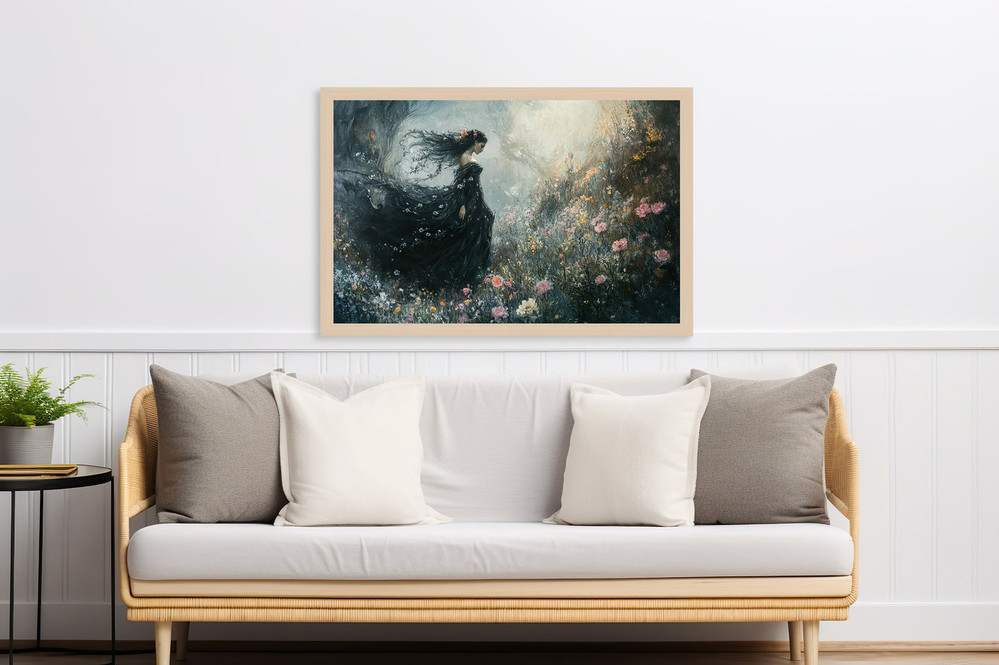 Persephone in a Dual Underworld and Spring Scene Wall Art