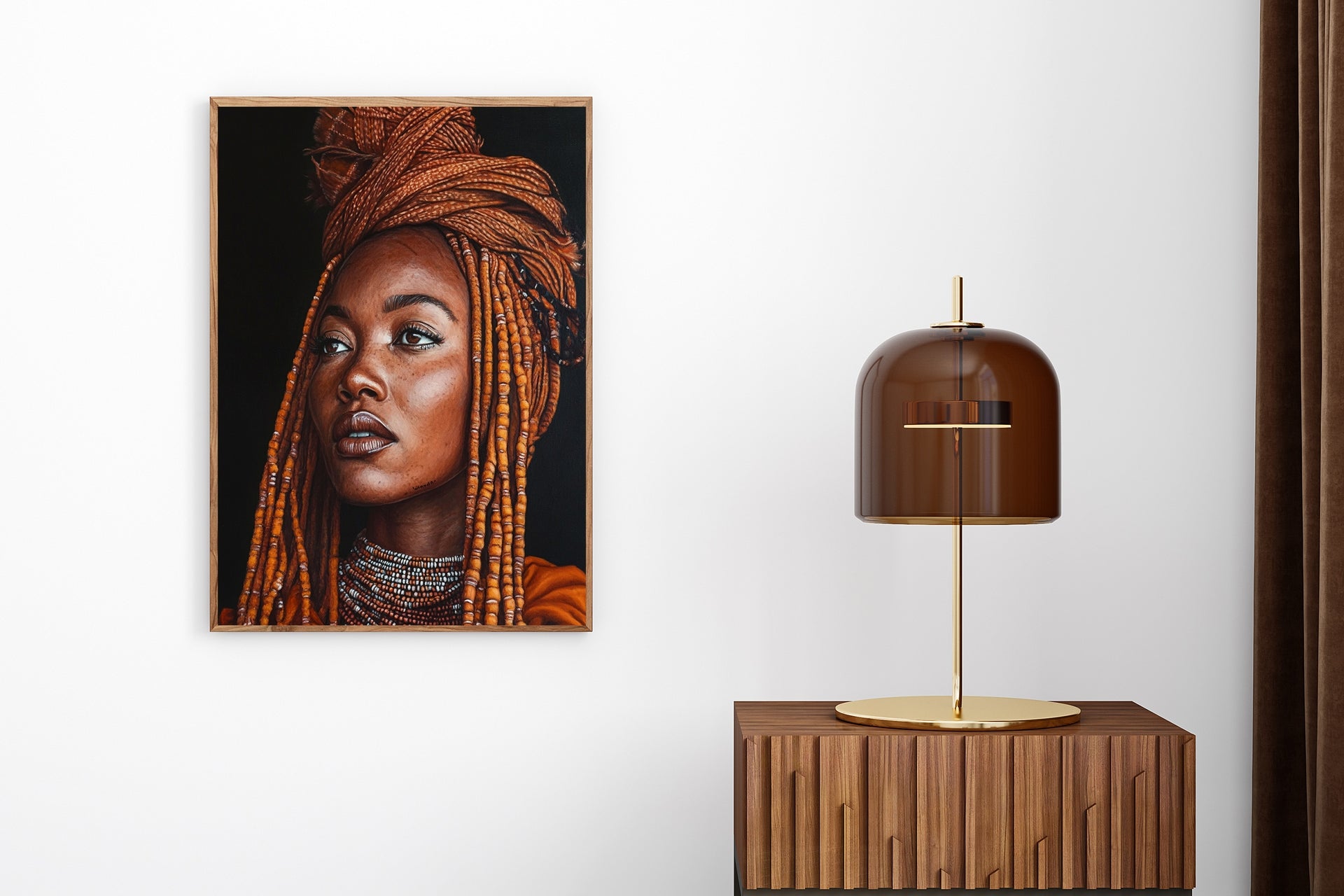 Queen of the Continent Wall Art, Braided Majesty, African Wall Art, Black Wall Art, Black Culture, Black Art, African American Woman Art 