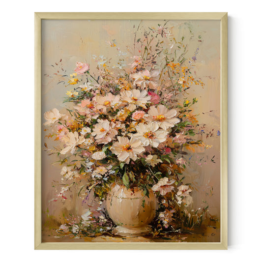 Classic Vase with Flowers Wall Art