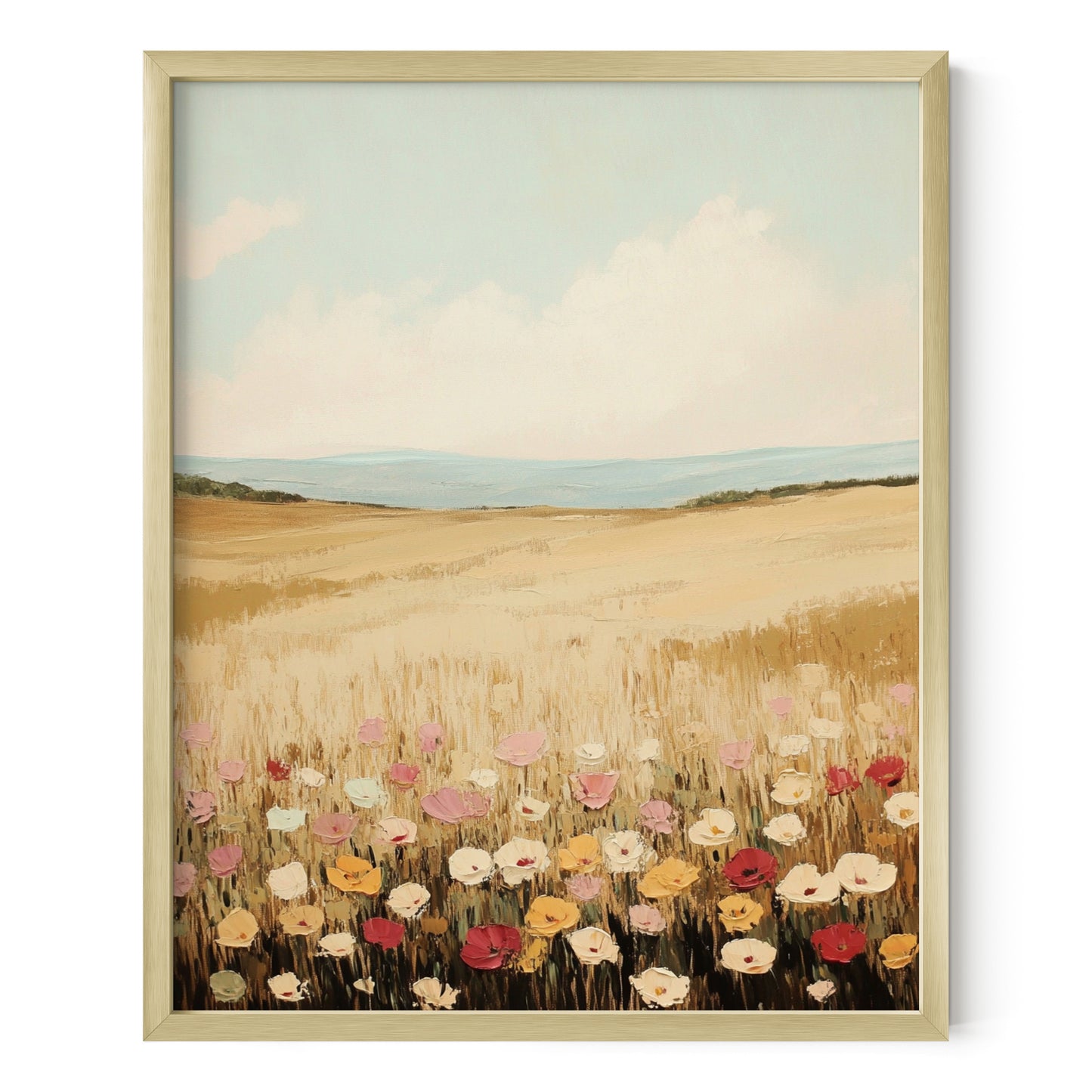 Blooming Wildflower Path – Rustic Floral & Nature Wall Art