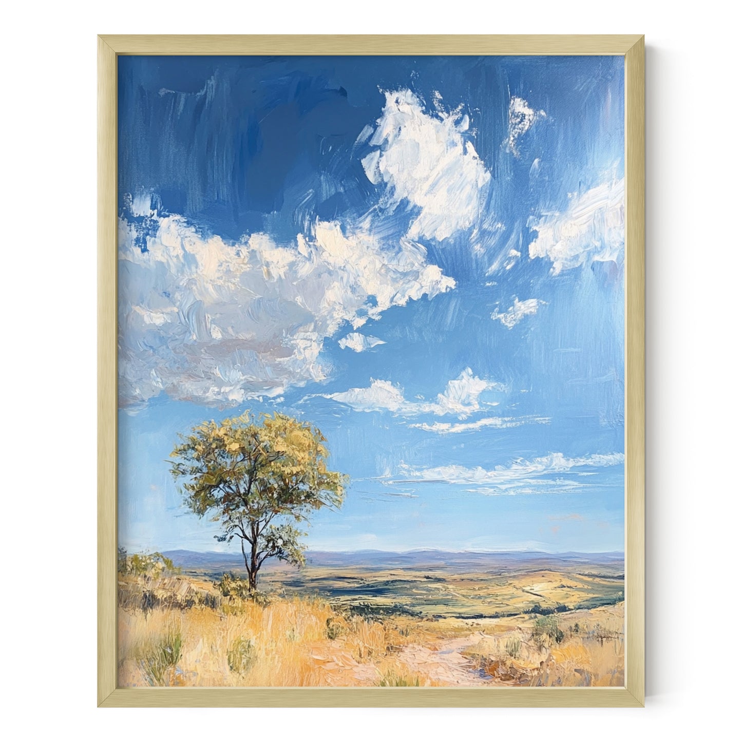 Whispers of the Oasis Tree – Rustic Landscape & Tree Wall Art