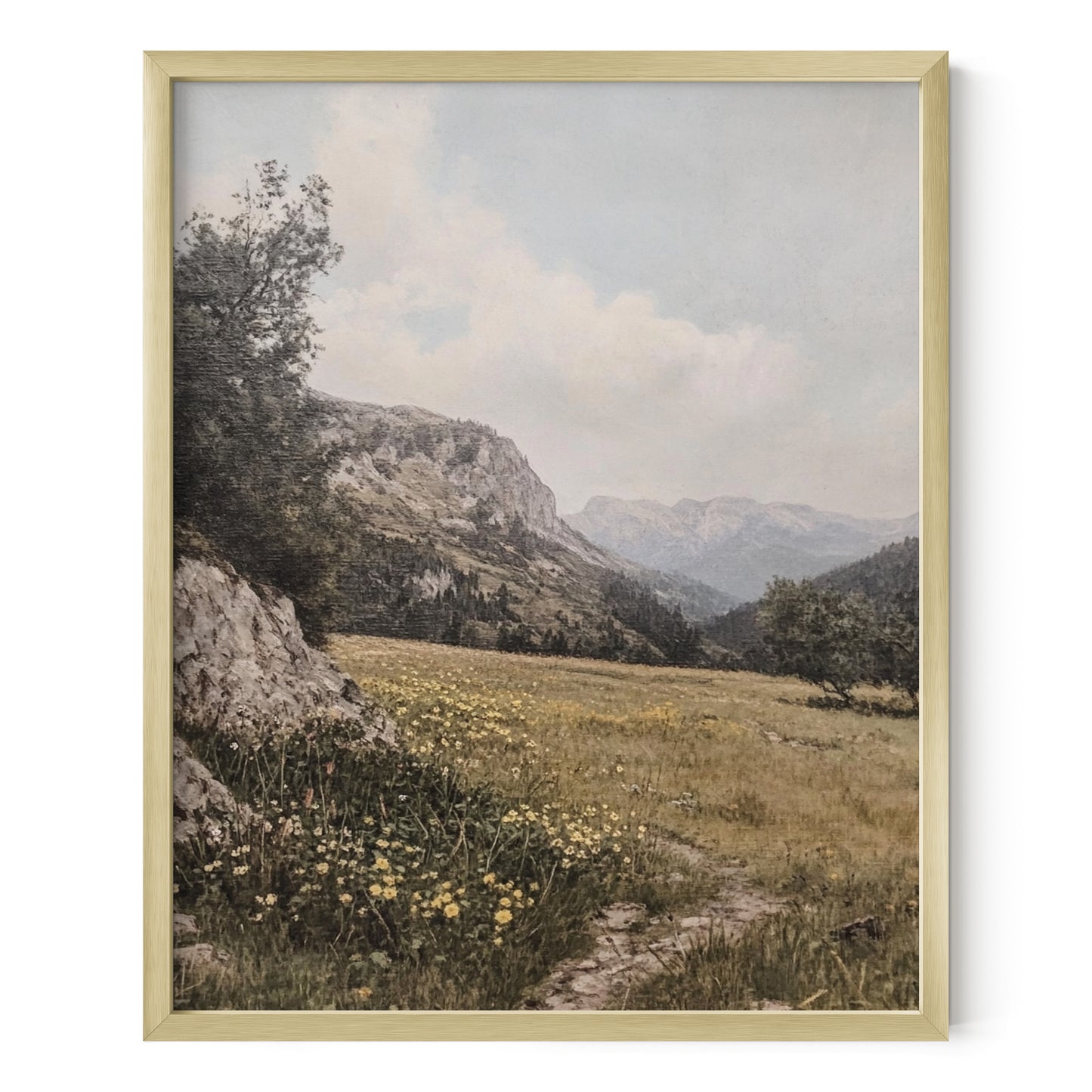 Tranquil Mountain Meadow Wall Art