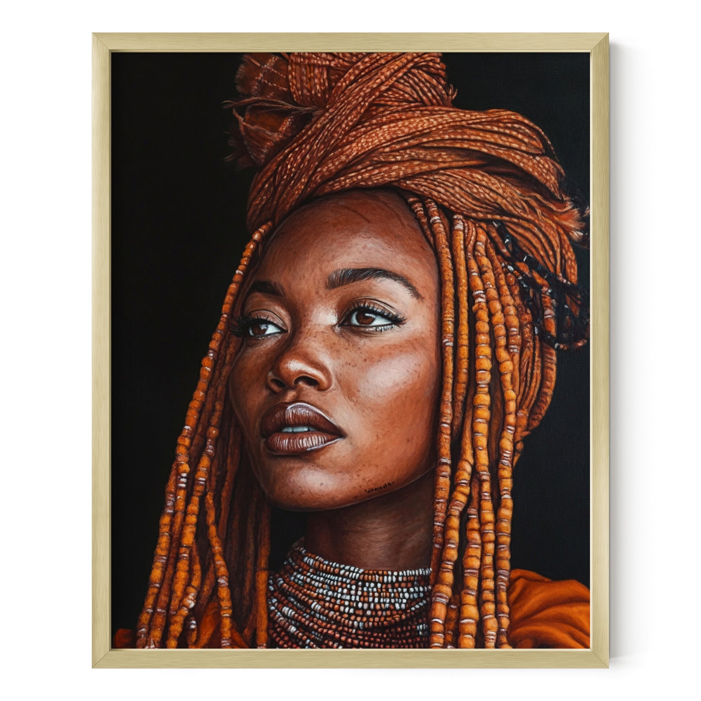 Queen of the Continent Wall Art, Braided Majesty, African Wall Art, Black Wall Art, Black Culture, Black Art, African American Woman Art 