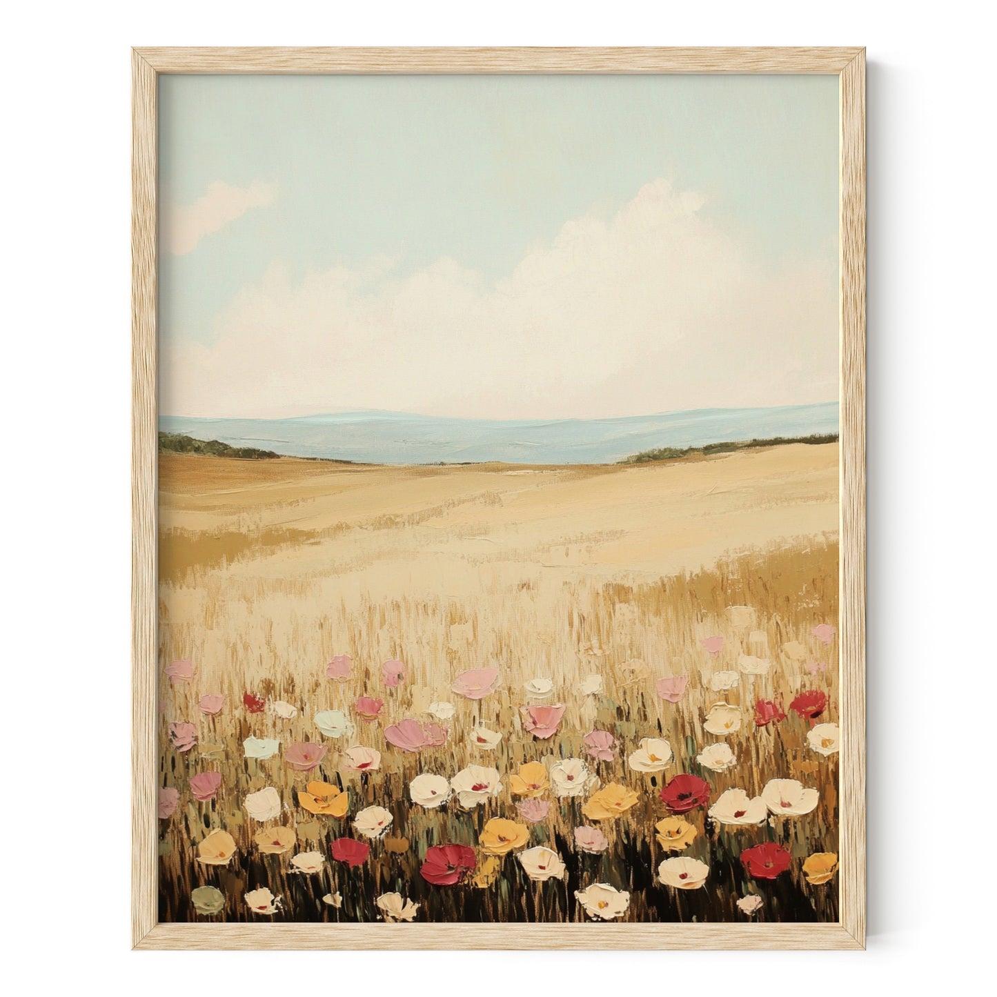 Blooming Wildflower Path – Rustic Floral & Nature Wall Art