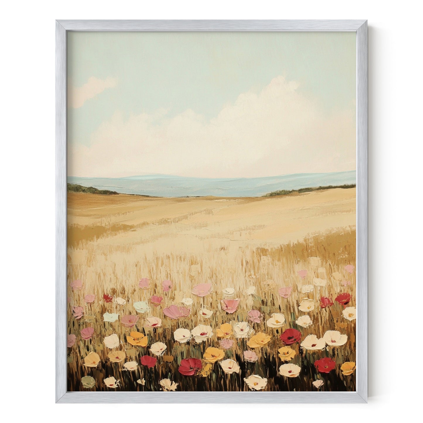 Blooming Wildflower Path – Rustic Floral & Nature Wall Art