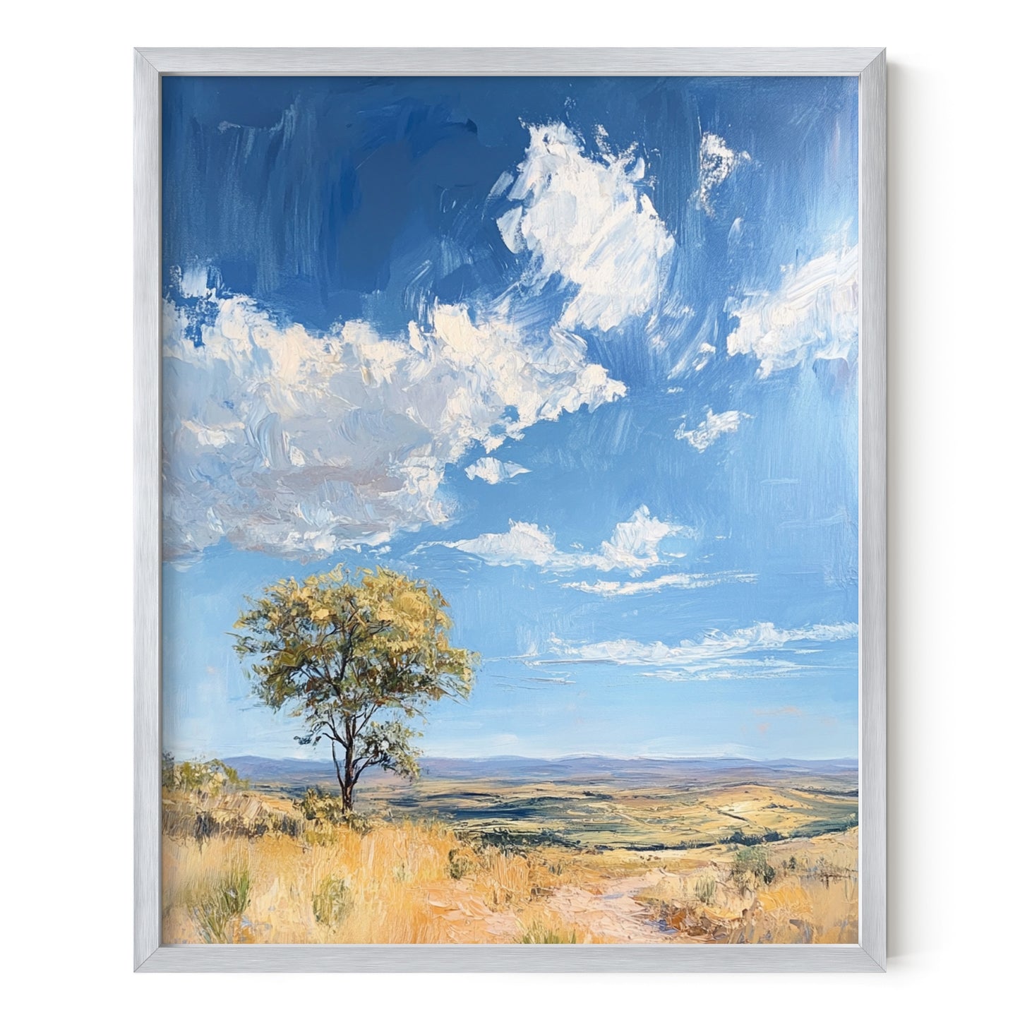 Whispers of the Oasis Tree – Rustic Landscape & Tree Wall Art