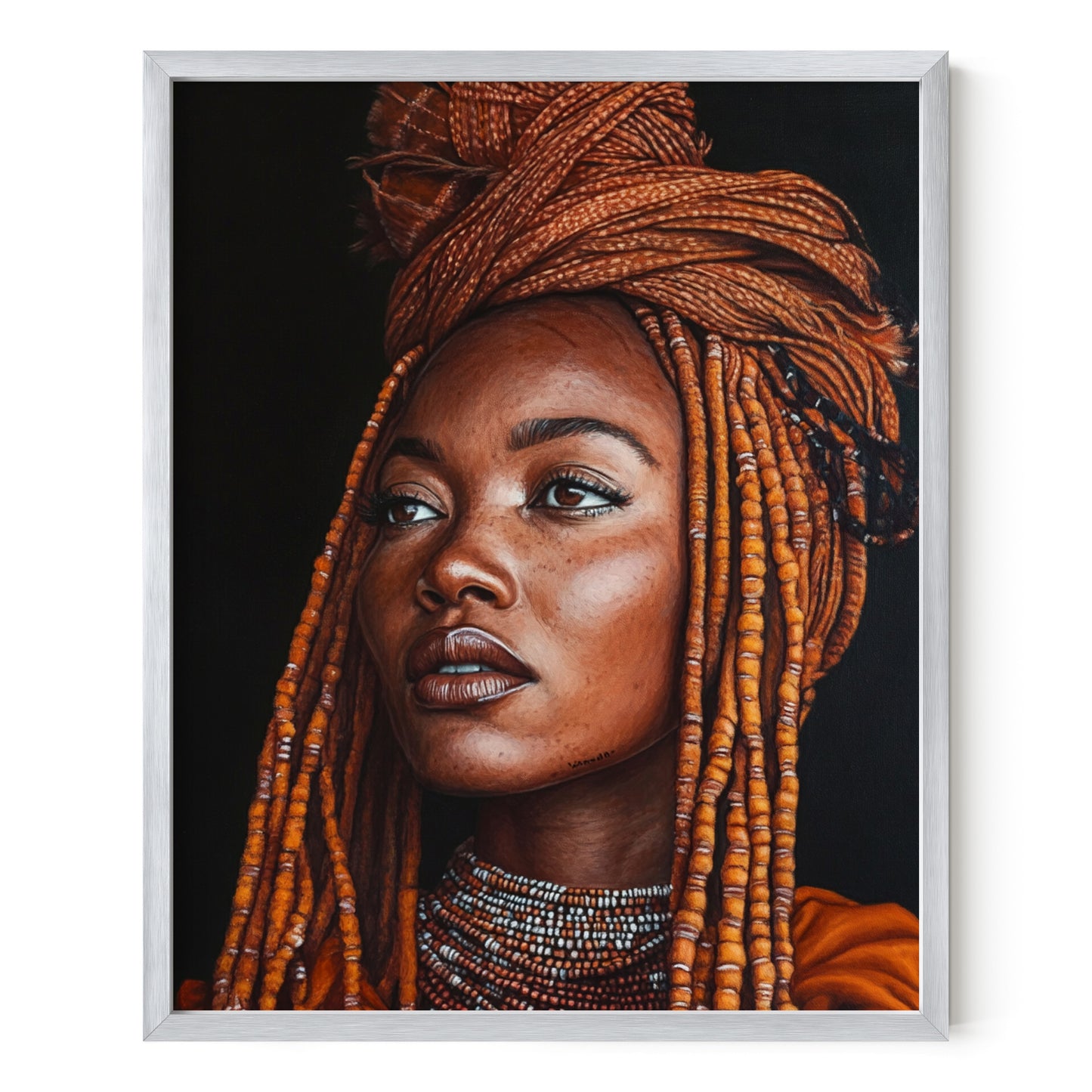 Queen of the Continent Wall Art, Braided Majesty, African Wall Art, Black Wall Art, Black Culture, Black Art, African American Woman Art 