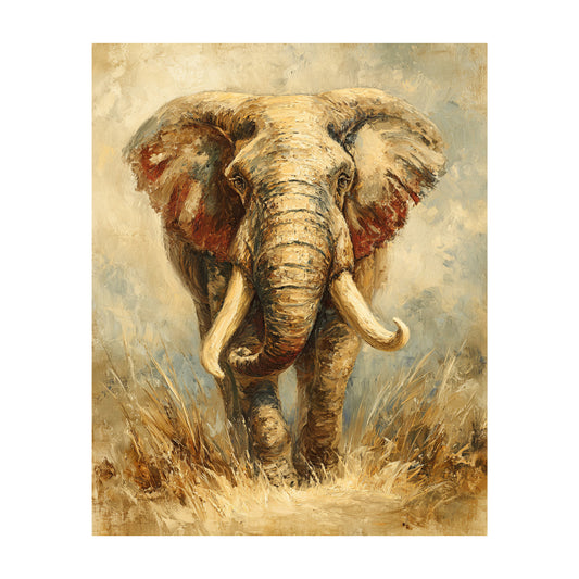 Elephant Stroll Through the Savannah Wall Art