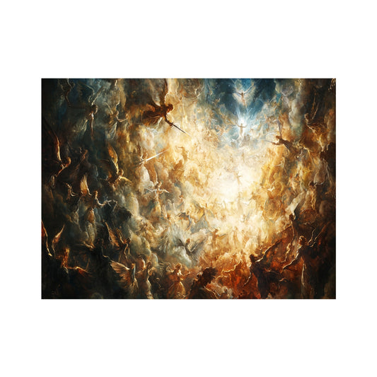 Revelation 12:7-9 Battle Between Heaven and Hell Wall Art
