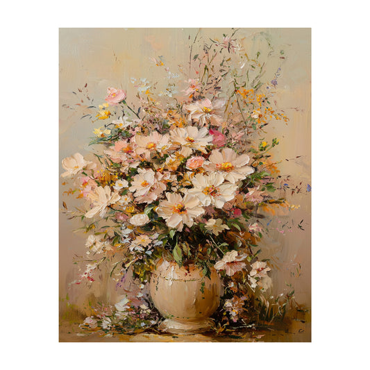 Classic Vase with Flowers Wall Art