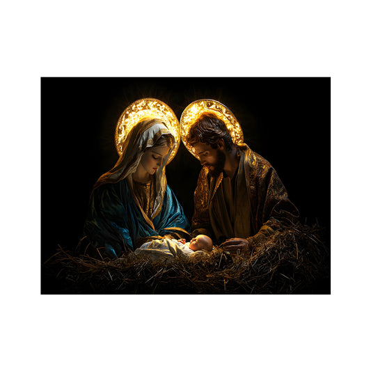 Holy Trinity Jesus, Mary, and Joseph - The Sacred Family of Faith Wall Art