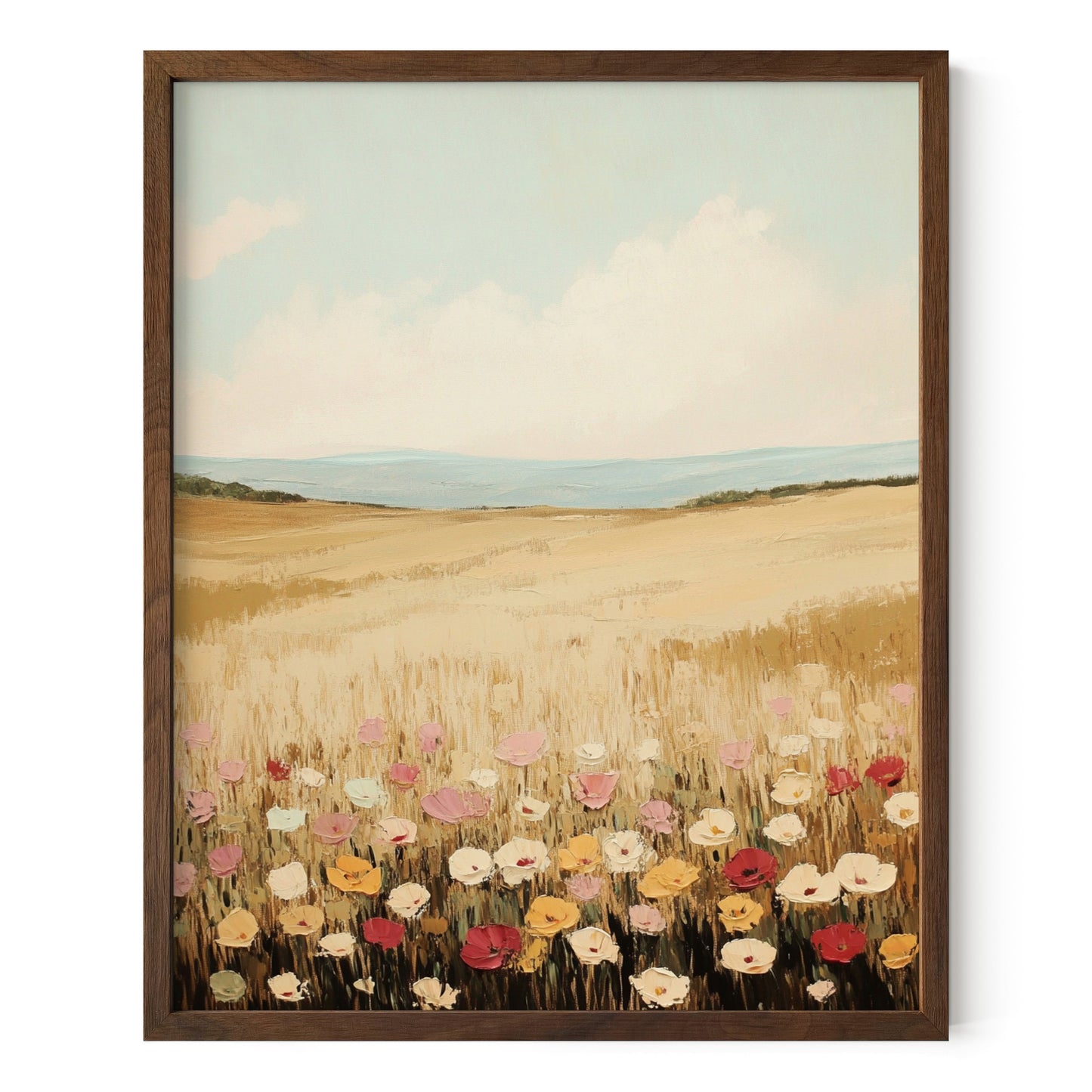 Blooming Wildflower Path – Rustic Floral & Nature Wall Art