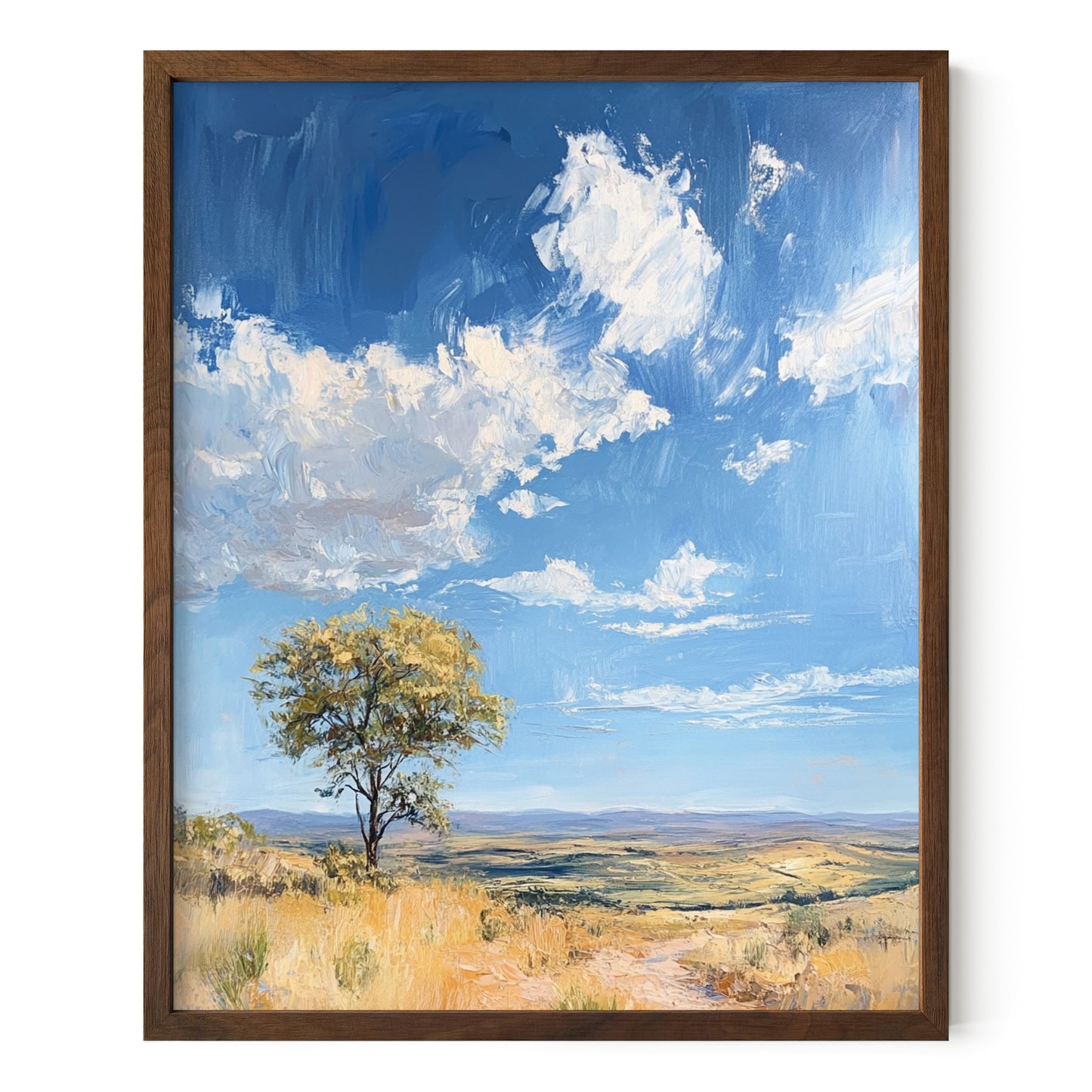 Whispers of the Oasis Tree – Rustic Landscape & Tree Wall Art