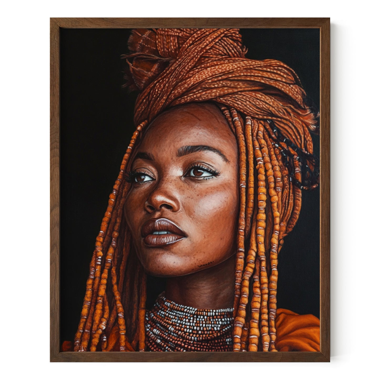 Queen of the Continent Wall Art, Braided Majesty, African Wall Art, Black Wall Art, Black Culture, Black Art, African American Woman Art 