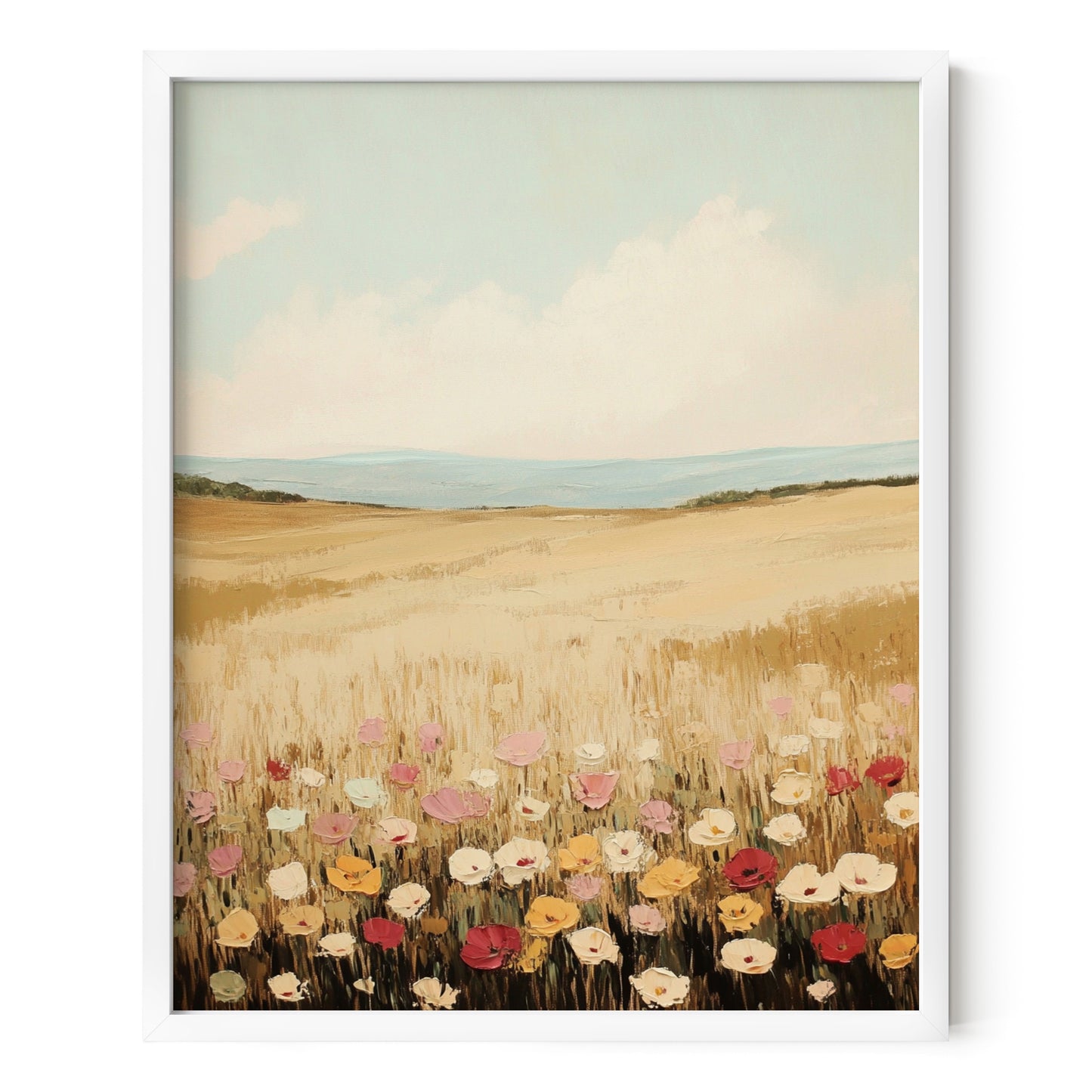Blooming Wildflower Path – Rustic Floral & Nature Wall Art