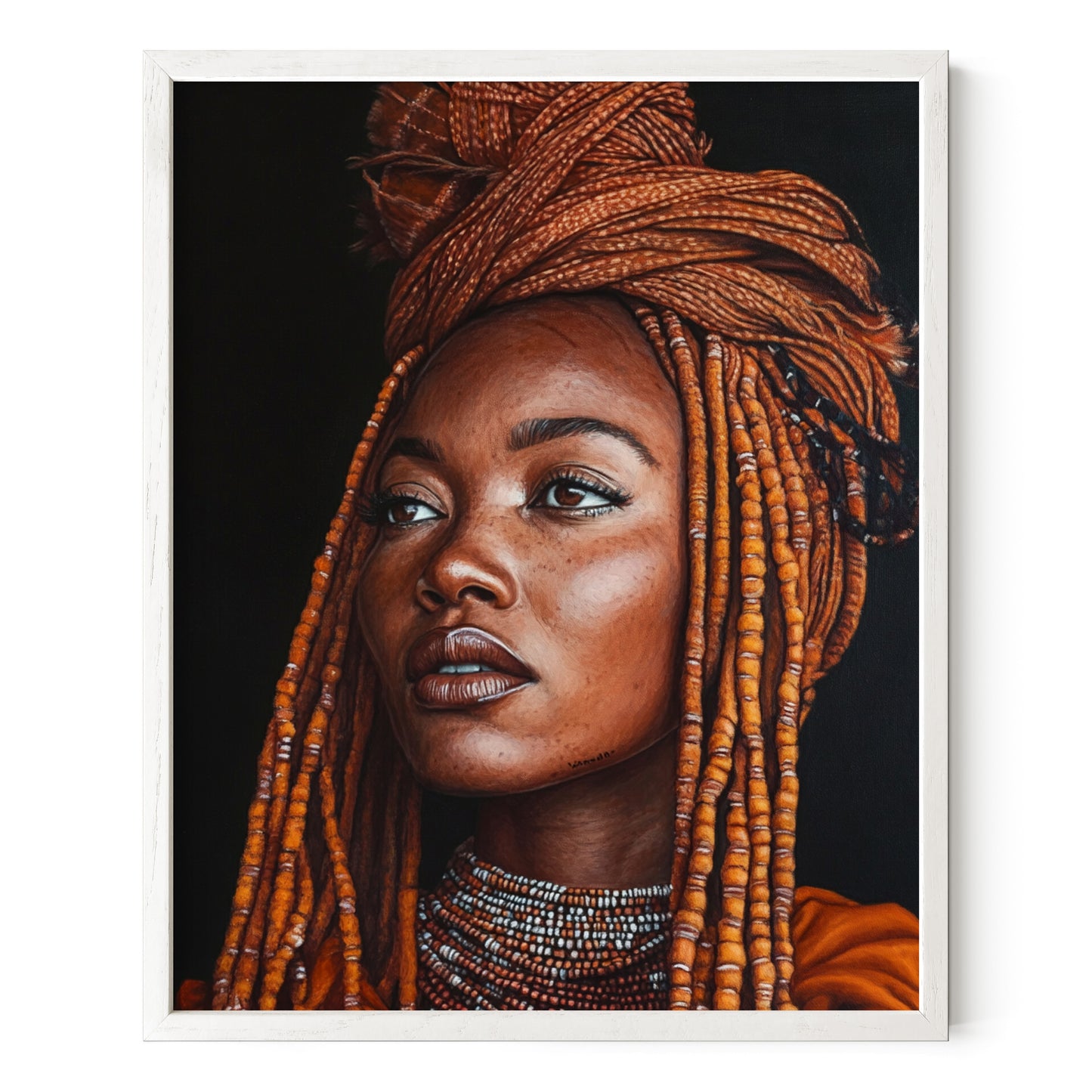 Queen of the Continent Wall Art, Braided Majesty, African Wall Art, Black Wall Art, Black Culture, Black Art, African American Woman Art 